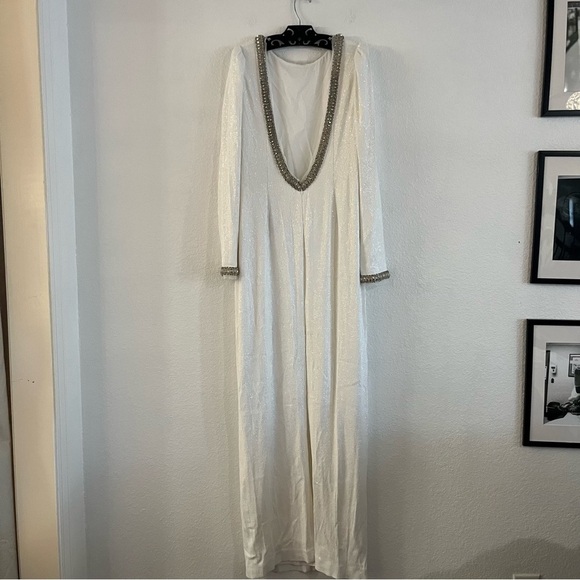 Rachel Zoe Grace Embellished Fluid Sequins Maxi Dress Wedding Gown NWT $695 - Picture 5 of 9